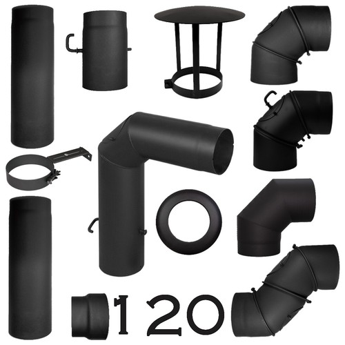 120 kaminrohr 2 - 2, mm