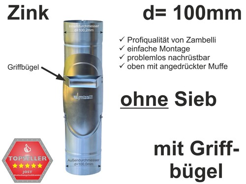 Zink regenrohrklappe ohne sieb - regenrohrklappe,
